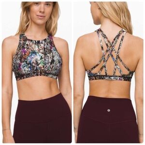 NWT Lululemon Free to Be Serene High Neck Bra – Size 6 – Multicolor